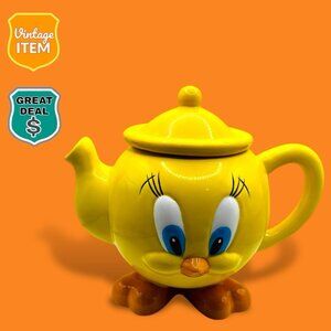 Vintage Warner Bros. Footed Tweety Bird Teapot. RARE! Please Read!